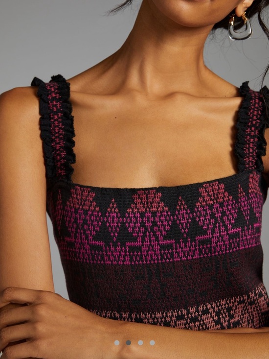 Anthropologie Cecilia Prado Abstract Maxi Sweater Dress Women’s Medium - Picture 2 of 9